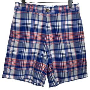 Southern Tide Mens The Shipjack Plaid Chino Shorts Size 30 Large 8" Inseam